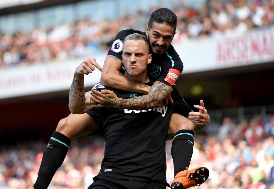  West Ham duo Marko Arnautovic and Manuel Lanzini have starred for the Hammers this campaign