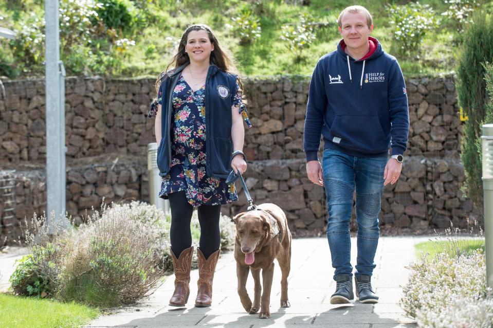  Plucky Labrador Keda served for three years as a military dog in Afghanistan