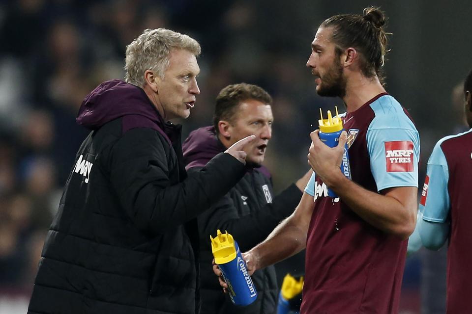 David Moyes could leave Andy Carroll out of West Ham's matchday squad