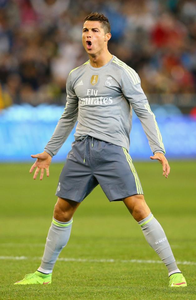  Real Madrid ace Ronaldo has also been known to adopt the weird stance