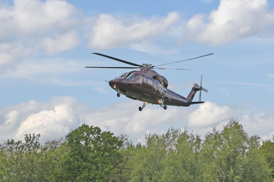 Helicopter carrying the Queen lands at Kensington Palace