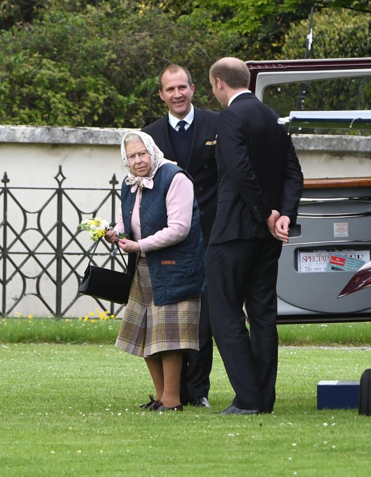  She flew in all the way from Sandringham to visit her great grandson