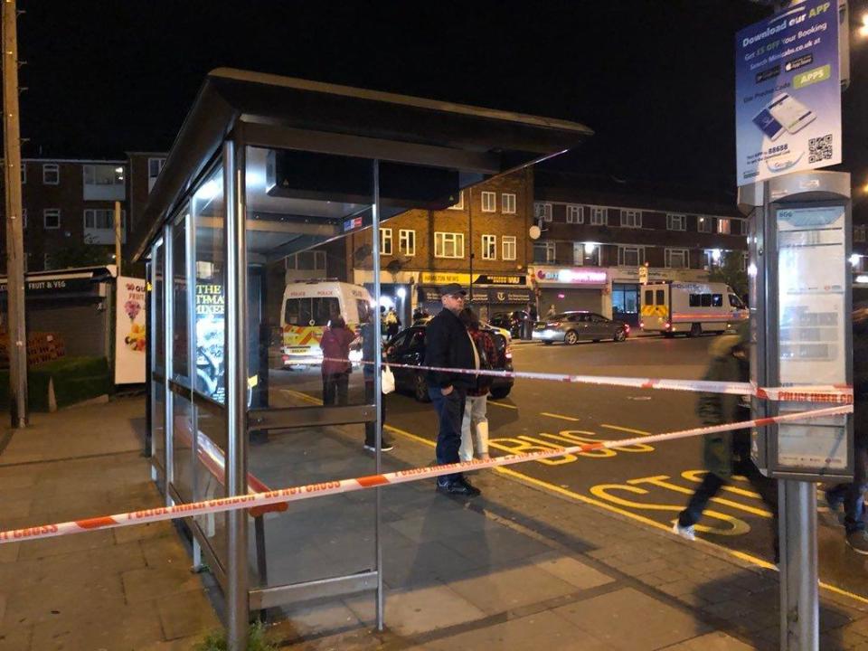 A murder investigation has been launched after the man, believed to be in his thirties, was found with critical injuries outside Queensbury Tube station