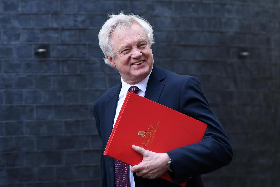  Brexit Secretary David Davis opposes Theresa May's plans saying it cedes control back to Brussels