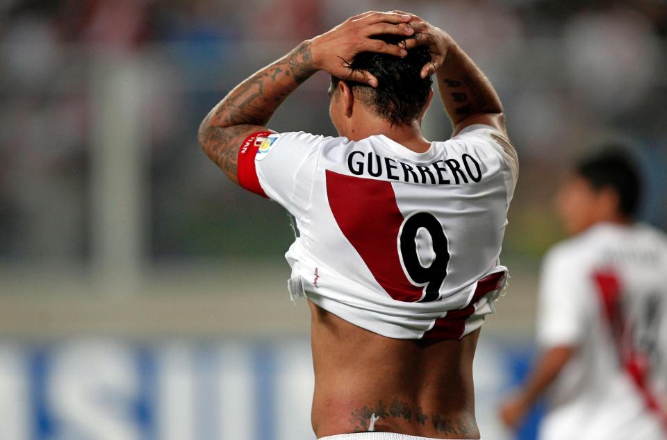  Paolo Guerrero will never be able to play for Peru at a World Cup finals