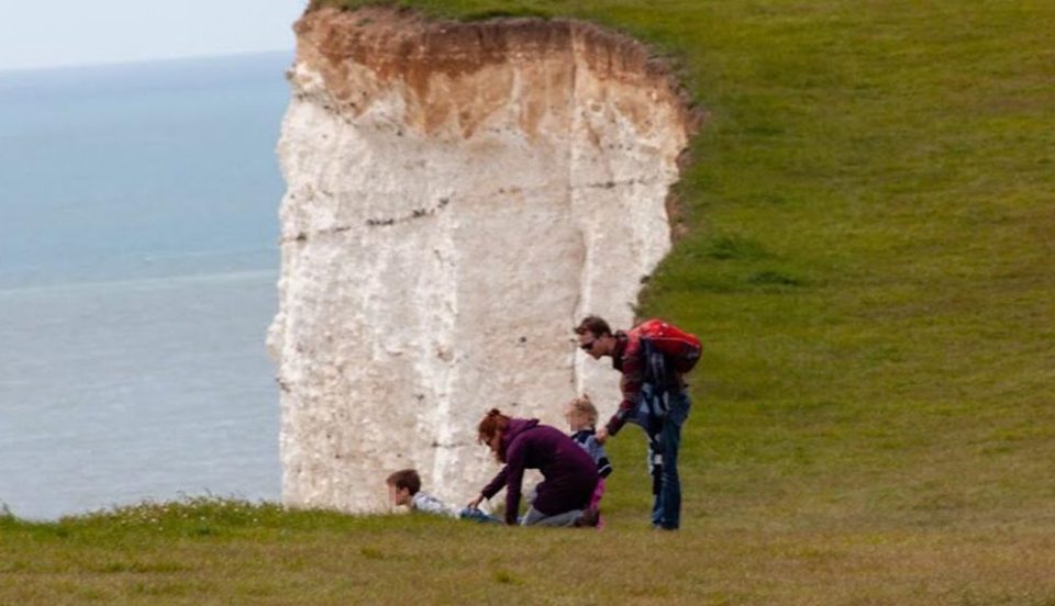  They lingered dangerously close to the edge of Beachy Head cliffs