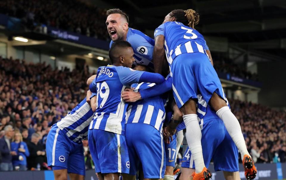  Brighton beat Manchester United 1-0 at the Amex Stadium on Friday as they beat the drop