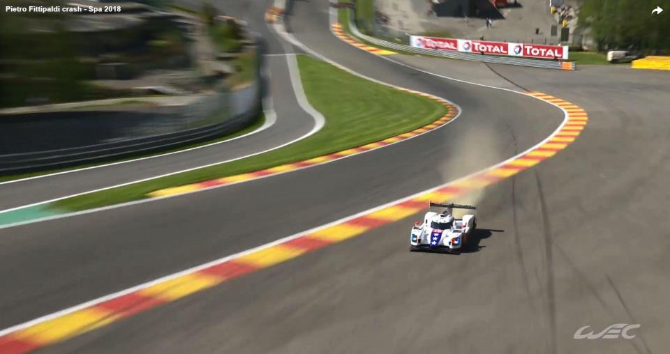  Pietro Fittipaldi lost control of his race car during a practice session