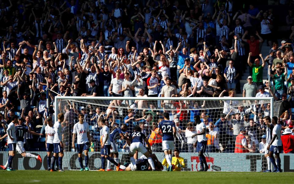  West Brom SURVIVED after a 92nd-minute winner against Spurs