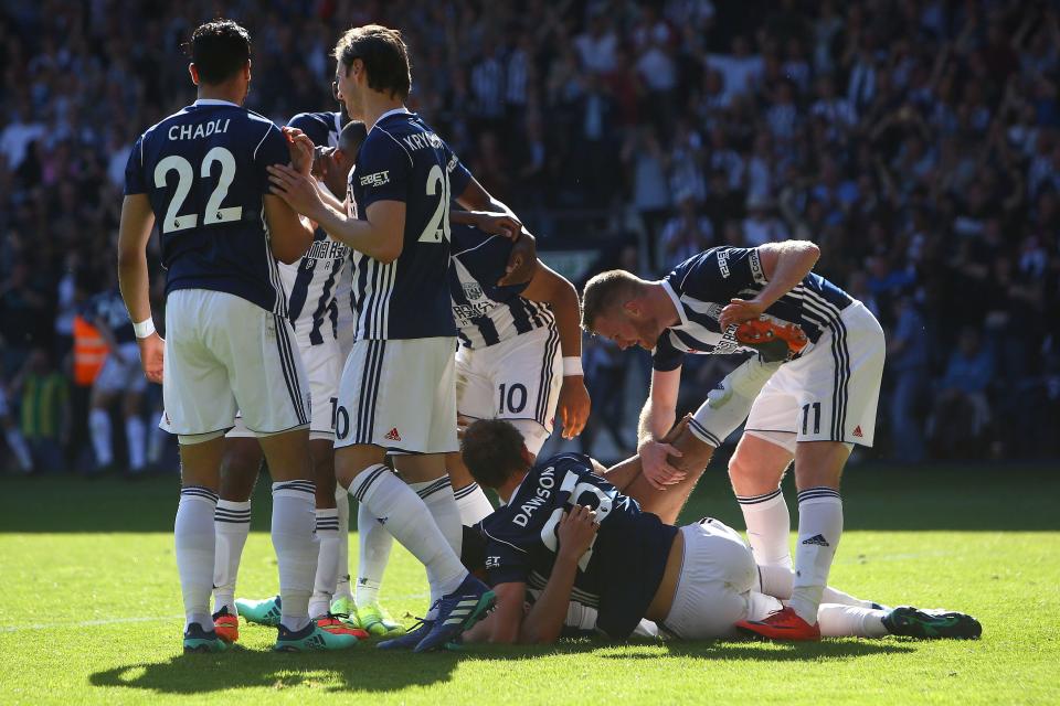  West Brom dramatically beat Tottenham at the Hawthorns as they hang on to their top-flight status