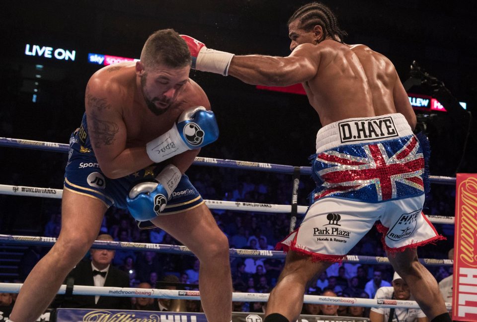  David Haye started well but was caught by a huge shot from Tony Bellew