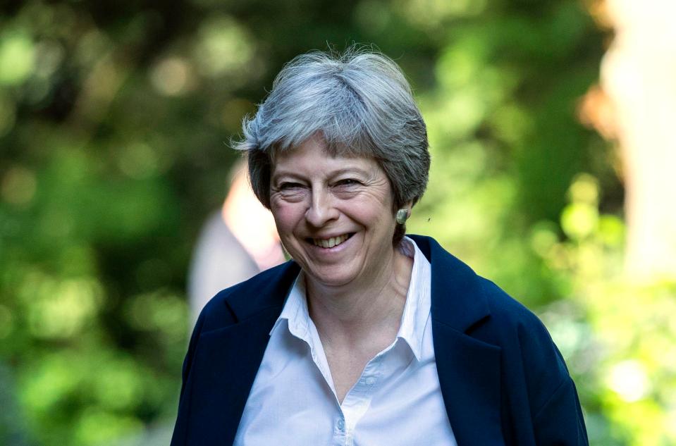  Theresa May - pictured attending church this morning - has been accused of trying to fudge Brexit over the customs partnership