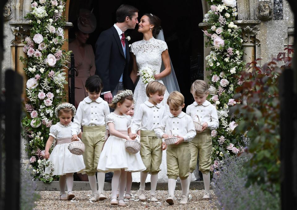  Prince George was a page boy at his aunt Pippa Middleton's wedding, while Charlotte was a bridesmaid