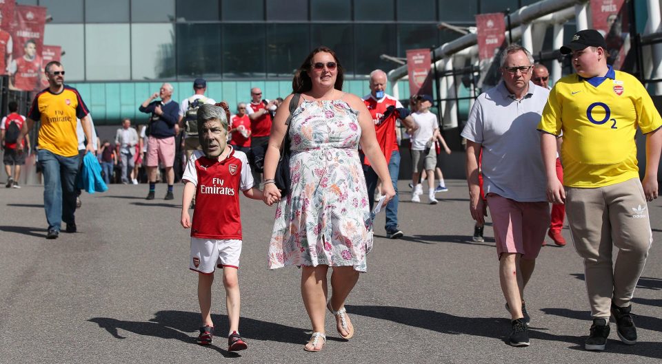  They arrived early at the Emirates to pay their tributes to 'Mr Arsenal'