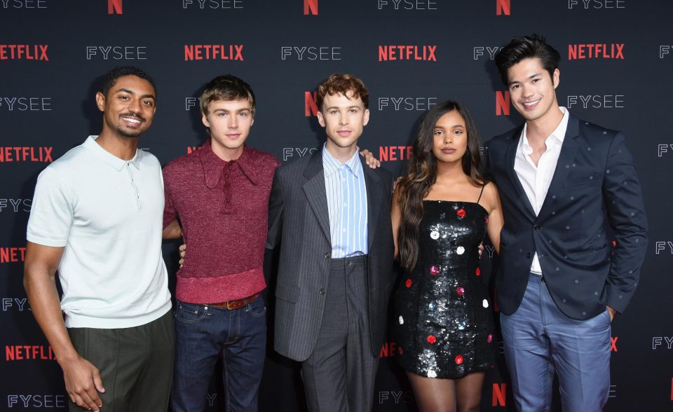  Steven Silver, Miles Heizer, Tommy Dorfman, Alisha Boe, and Ross Butler