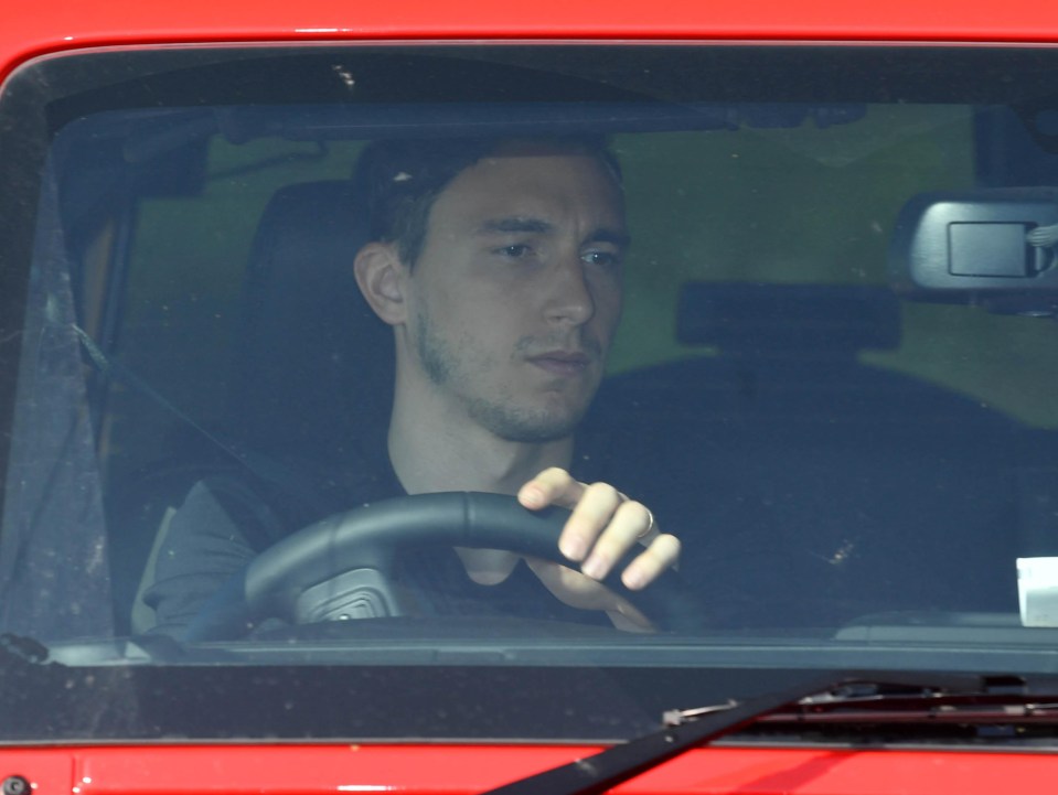 Matteo Darmian drives to Manchester United training with his future up in the air