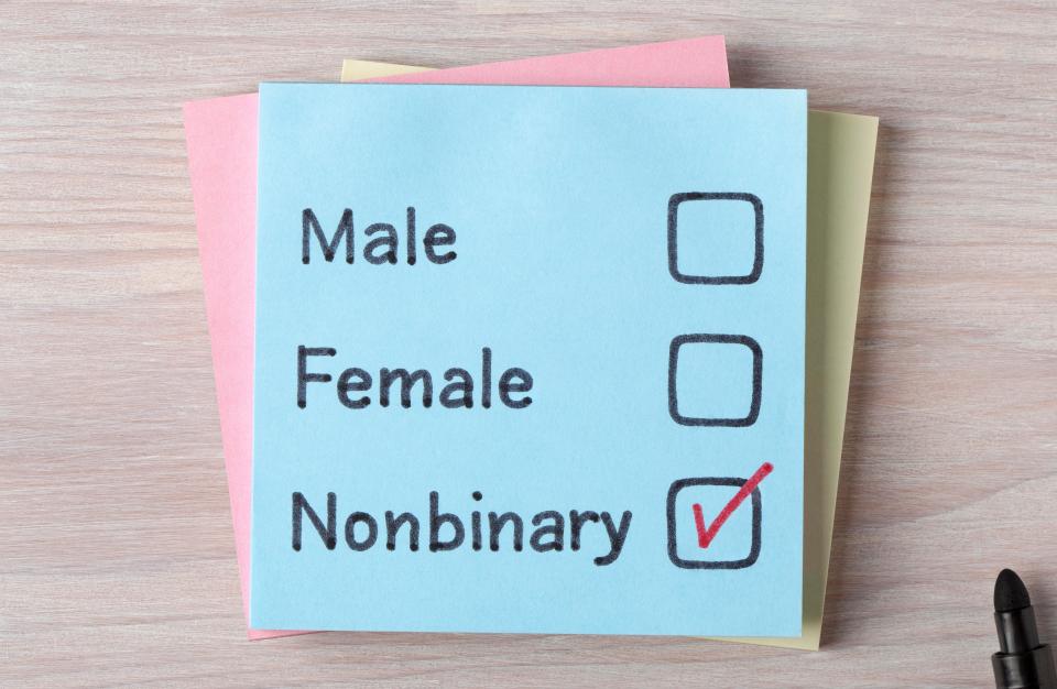 Non-binary can refer to anyone who doesn't identify as solely male or female