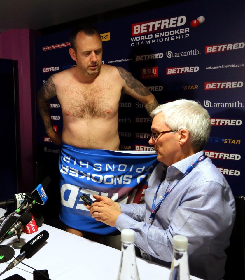 Mark Williams kept his word by stripping naked after winning the world title