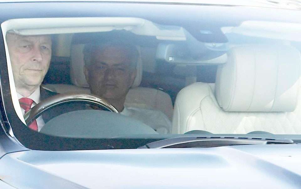 Jose Mourinho was chauffeur driven into the AON training complex