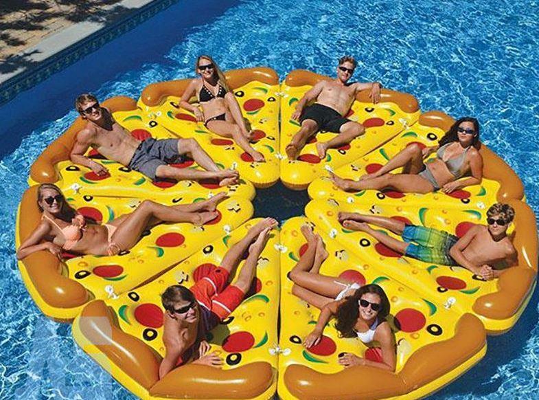  Going on holiday with your pizza-loving friends? Grab a blow-up slice each and you're good to go!