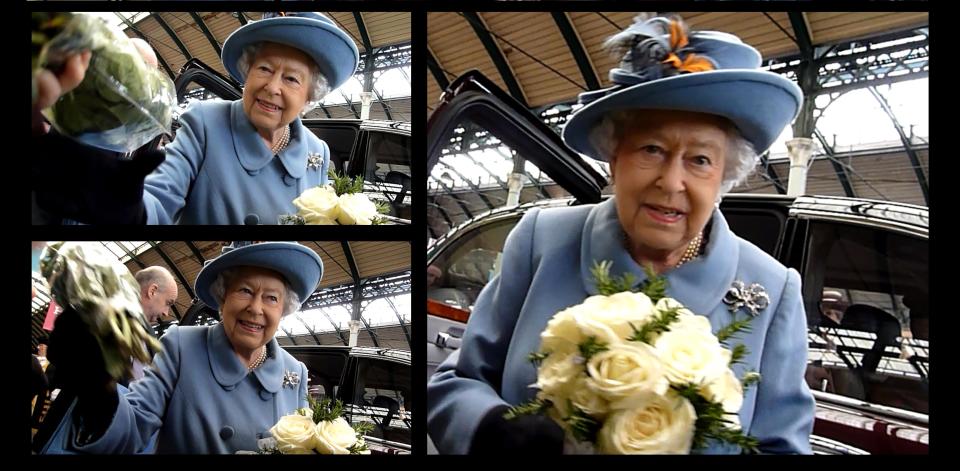  This is certainly a different look for the Queen in this series of pictures taken in November last year