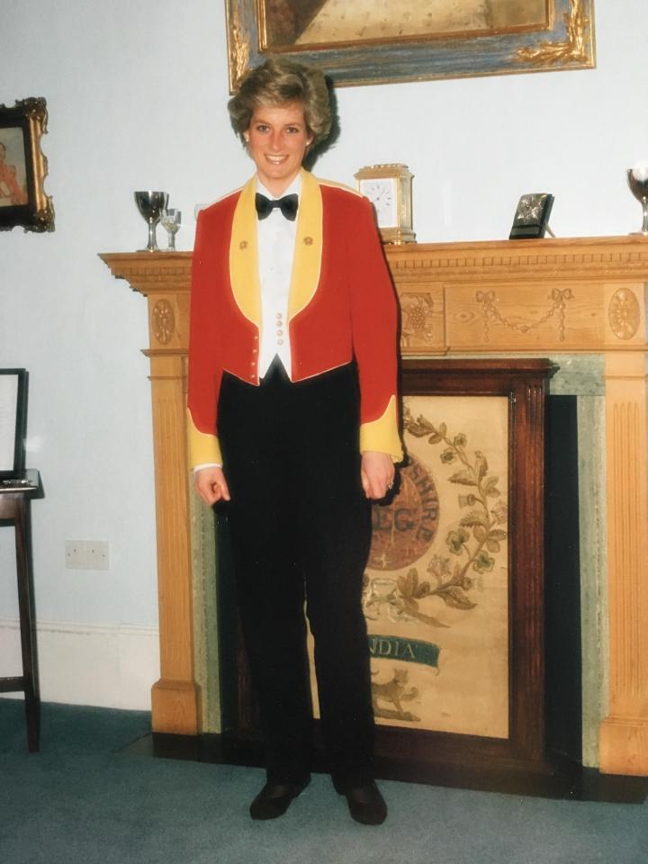  Princess Diana on one of her visits to the Royal Hampshire Regiment in1990