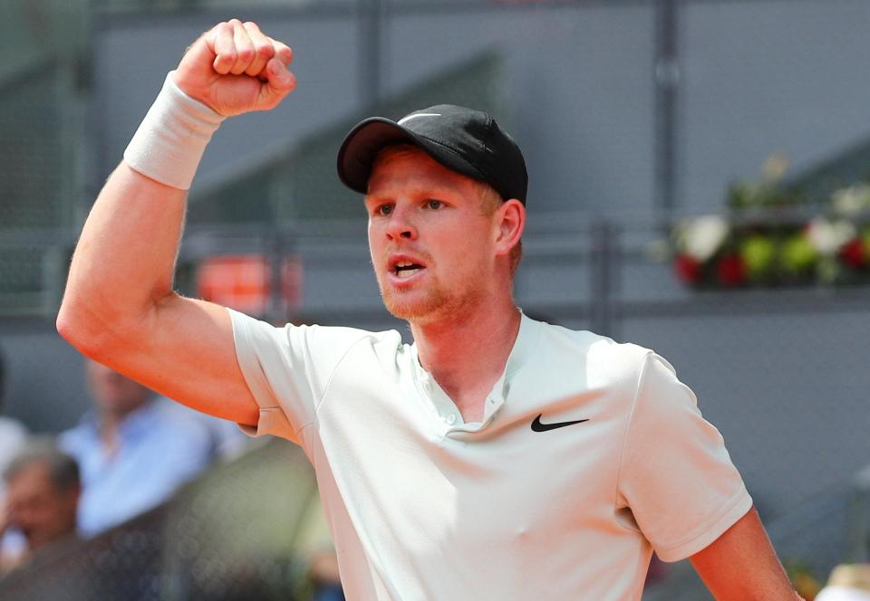  Kyle Edmund stunned Novak Djokovic in the second-round of the Madrid Masters