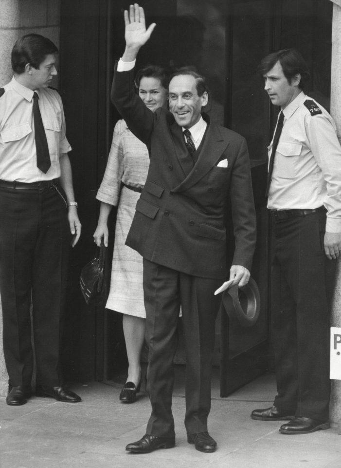  Jeremy Thorpe outside the Old Bailey in 1979