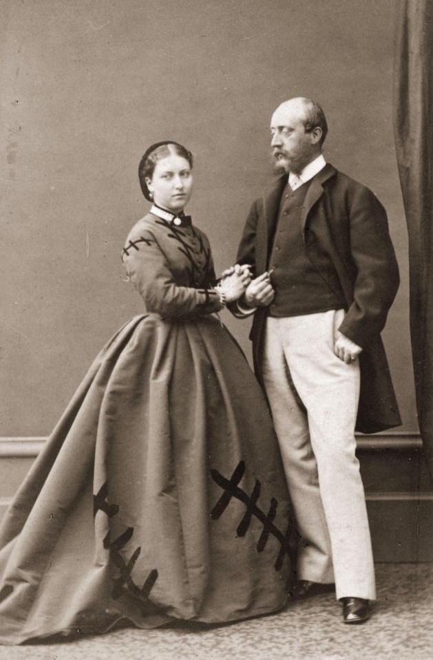 Princess Helena Augusta Victoria with her husband, circa 1870