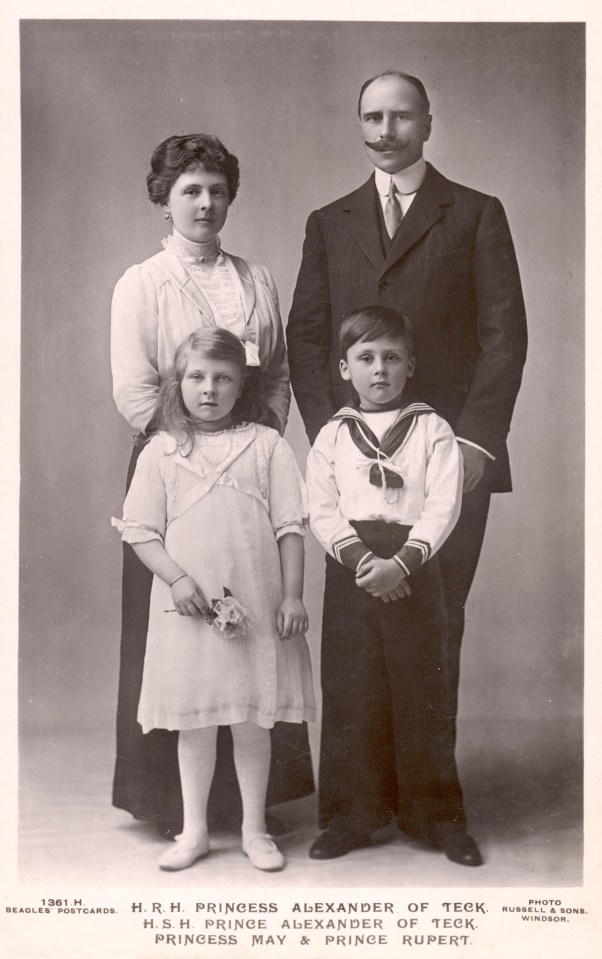 The couple with their son, Rupert, and daughter, May