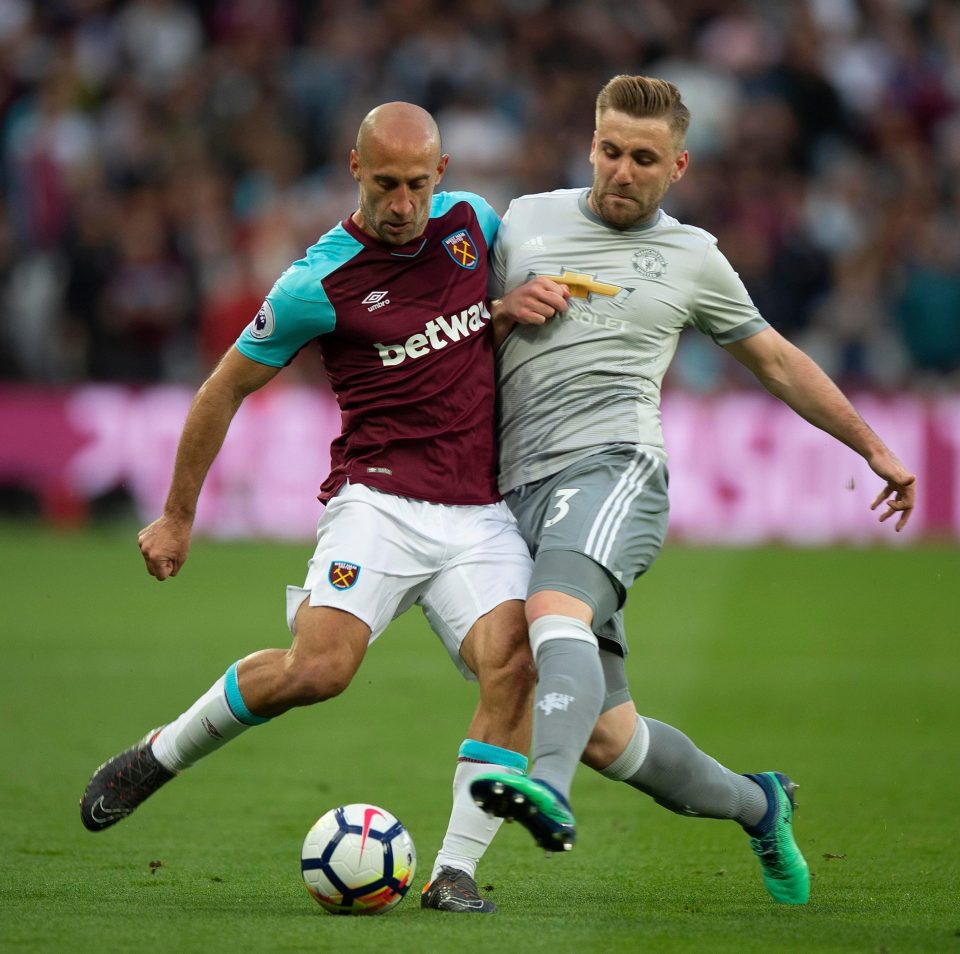 Zabaleta has been one of the most consistent performers in a difficult season for West Ham