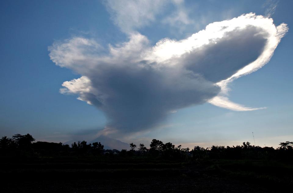  An airport had to shut because of the risk of ash spreading over the region