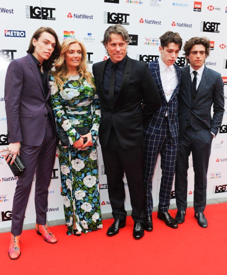 The comedian attended the event with his wife Melanie and sons Joe, Luke and Daniel