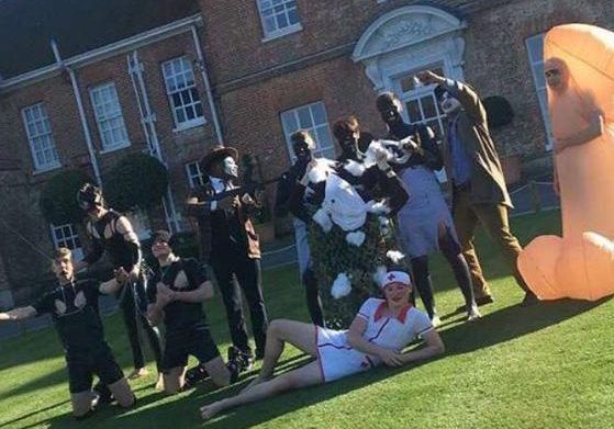  The pupils dressed up as slaves, a nurse and an inflatable penis