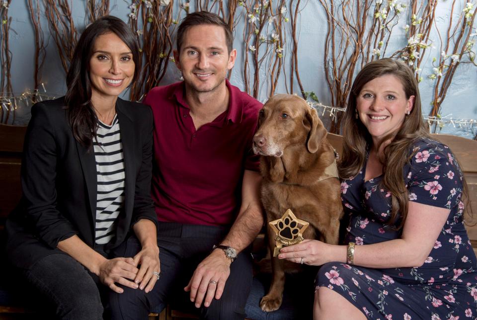  Thrilled judge Christine Lampard, footie ace Frank and our winners