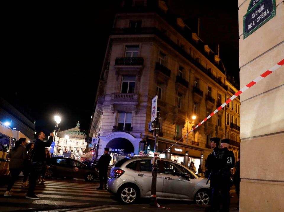  Police have sealed off the area in central Paris