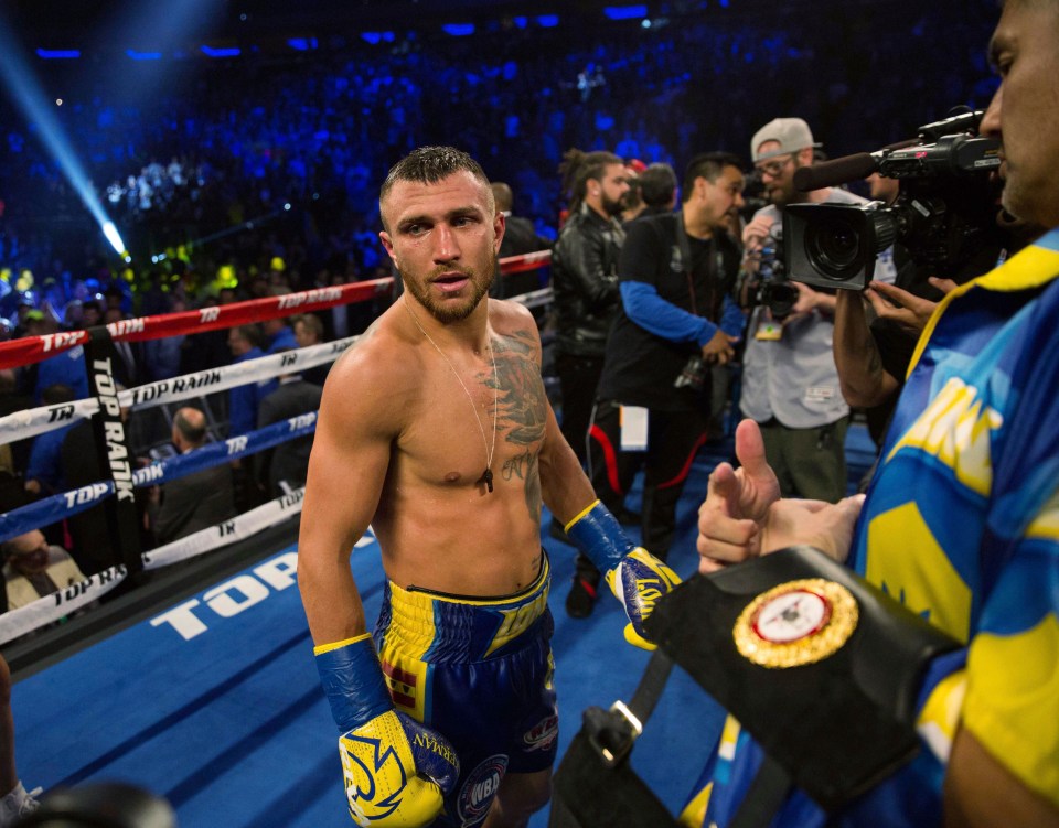 Vasly Lomachenko is quickest fighter in history to become three-weight world champion