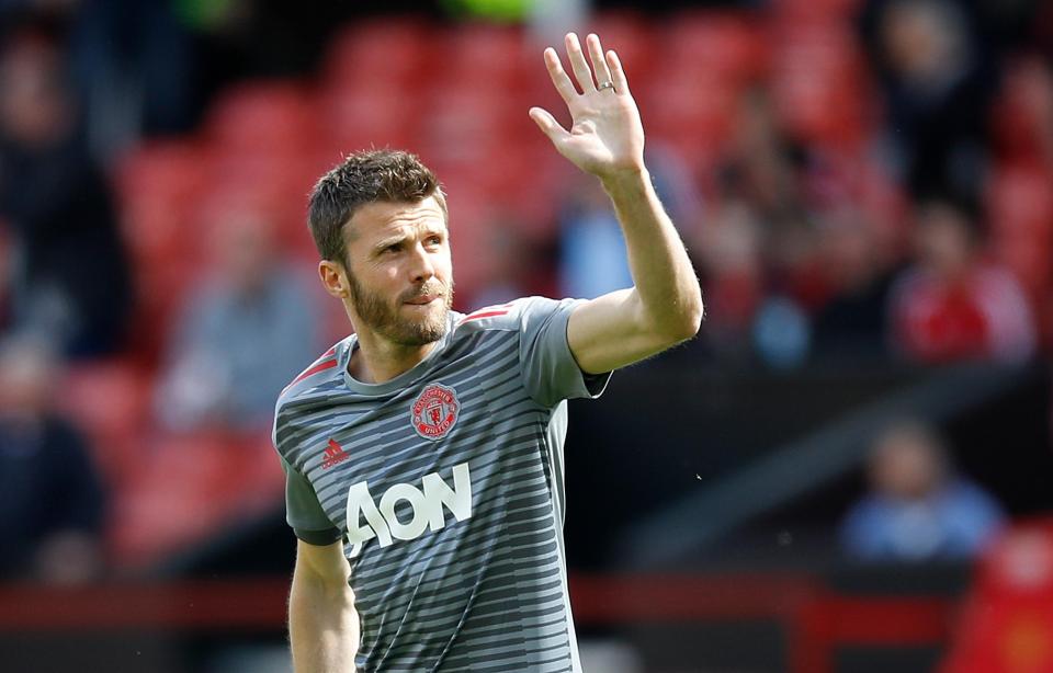  Michael Carrick waves goodbye to Old Trafford after 12 years