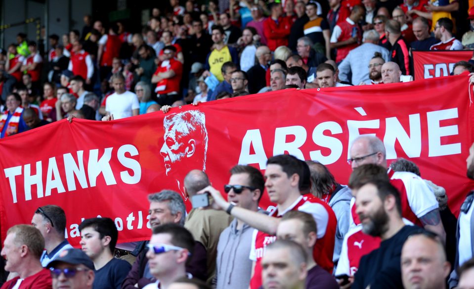  Some Arsenal fans helped force their iconic manager out of the club - others wanted him to stay