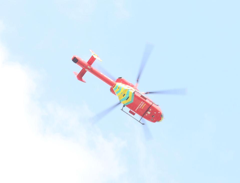  An air ambulance rushed to the scene