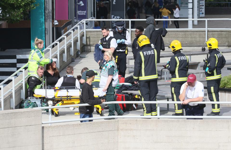  The stabbing took place on the terrace of the National Theatre on London's Southbank