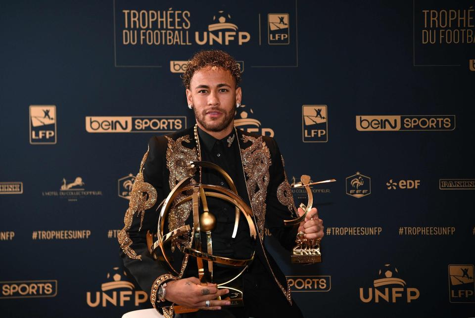 Neymar was named Player of the Year in France after a fine first season