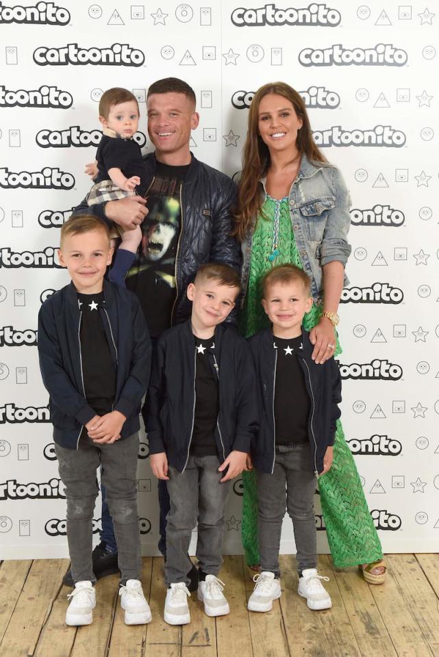  Danielle Lloyd with partner Michael O'Neill with sons Archie, Harry and George and baby Ronnie