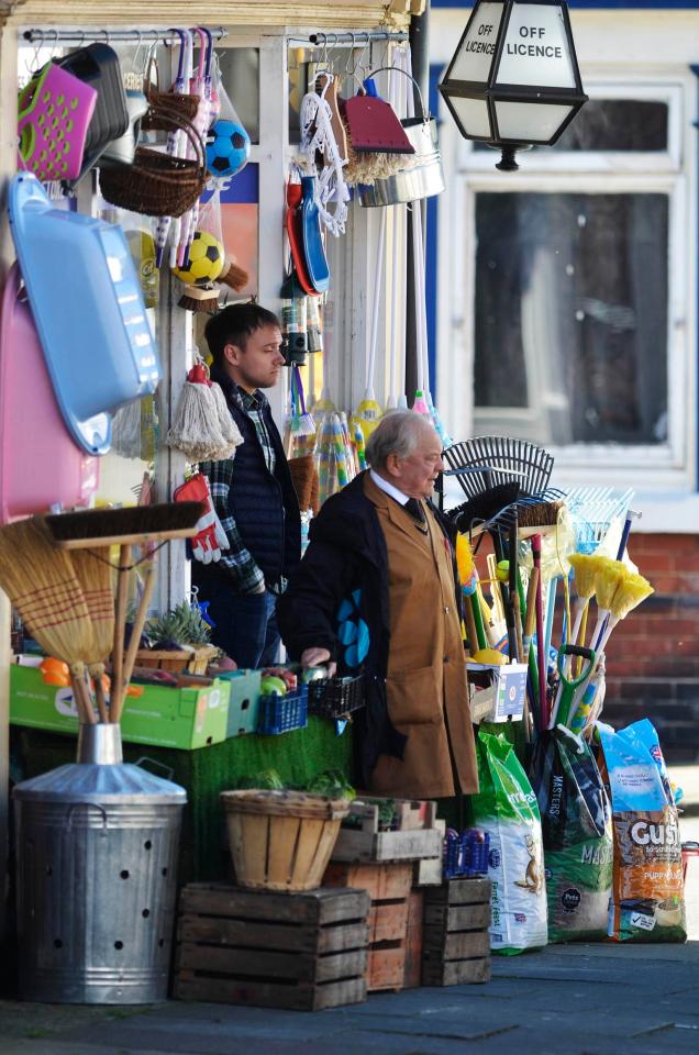  The actor was joined by his co-star James Baxter on the set in Doncaster