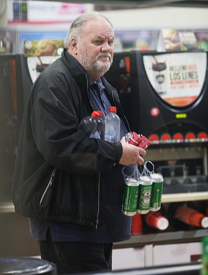 The 73-year-old had been pictured buying cans of Heineken and packets of cigarettes