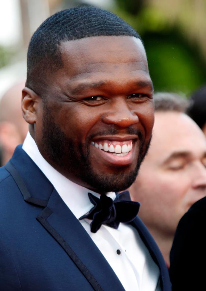  50 Cent looked dapper in a midnight blue tuxedo