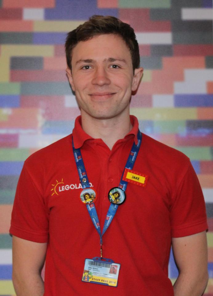  Jake Wilson, 27, started at Legoland nine years ago as a seasonal team member on rides and attractions