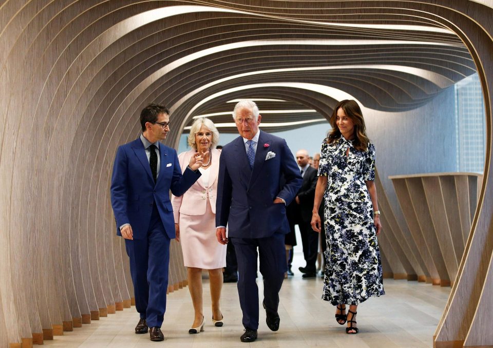  Camilla, Duchess of Cornwall and Prince Charles, Prince of Wales tour the new Tech Hub today, days before the wedding