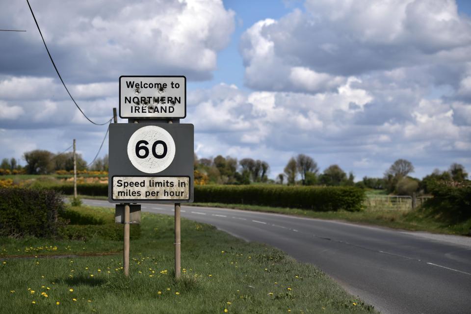  Theresa May's government was accused of submitting to the IRA over hi-tech cameras at the Irish border