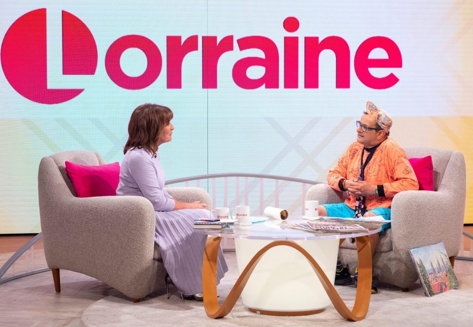  Lorraine Kelly had a heart to heart with Timmy Mallett on the show